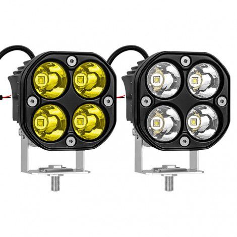 Automobile LED work light, running light, 3-inch 40W small square light, off-road light, motorcycle spotlight with flash