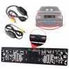 New wireless European license plate frame car rear view reversing camera with LED lamp night vision HD CCD