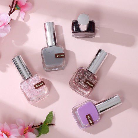 Cross border nail polish is firm and cannot be peeled. It is a non baking nail enhancement product. Student girl nail polish is 36 colors (beishijie color system)