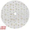 Cross border new pure white fluffy Christmas Tree Skirt ornaments holiday decorations falling water roll bundle wool Tree Skirt