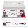 Skyloong minibug v2-sk84pbt thermal sublimation gray white red keycap gatoron red axis keyboard