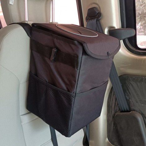 Cross border vehicle vehicle waterproof foldable garbage bin fruit box vehicle seat back storage box storage box