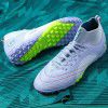 Vibration foot high top football shoes men's rubber broken nail bottom artificial grass shoes agent wholesale