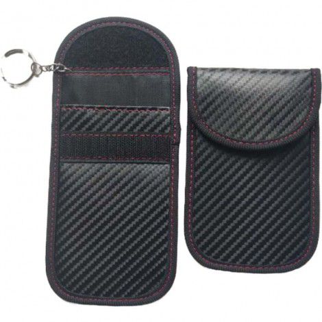  Amazon foreign trade new RFID carbon fiber car key shielding bag anti-theft anti scanning key case