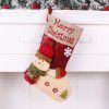 Cross border Christmas supplies imitation leather socks gift bag machine embroidered sock head Gift Bag Christmas decoration candy socks