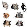3D simulation cute cat personality creative car stickers dog glass stickers door scratches decorative shielding