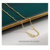 S925 pure silver plated 18K Gold bare chain simple basic silver chain cross water wave box side multiple clavicle chains