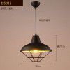 Loft creative single head iron pot cover simple restaurant lighting American retro Nordic Industrial wine bar Chandelier