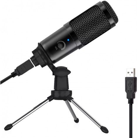 Cross border wired USB capacitor game microphone computer recording microphone volume adjustment plug and play PS4