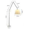 Simple long arm industrial wind adjustable wall lamp cross-border sofa table lamp Italian straw hat LED floor lamp