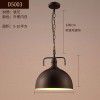 Loft creative single head iron pot cover simple restaurant lighting American retro Nordic Industrial wine bar Chandelier