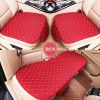 Linen rhombus car cushion, four seasons general, breathable, three piece cushion, non slip, five piece set, small waist cushion