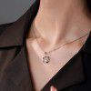 Shiai Korean version of this jewelry, designed by the minority, dream Circle Pendant 925 pure silver silver necklace, female ol temperament, versatile
