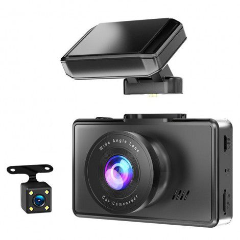 Dash cam 1080 HD 3-inch hidden car camera GPS dual recording WiFi rear view monitoring
