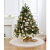 Cross border new pure white Sequin Tree Skirt Snowflake Christmas Tree Skirt Christmas tree base Decoration Christmas decorations