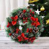New Christmas decorative wreath manual simulation Christmas Wreath door hanging window props decoration wholesale