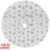 Cross border new pure white fluffy Christmas Tree Skirt ornaments holiday decorations falling water roll bundle wool Tree Skirt