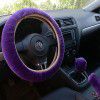 Winter Plush automobile steering wheel cover Plush pull handle cover warm Unisex steering wheel three piece set