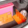 The manufacturer supplies a plastic fixed frame for the storage rack of the combination car trunk