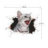 3D simulation cute cat personality creative car stickers dog glass stickers door scratches decorative shielding