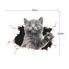 3D simulation cute cat personality creative car stickers dog glass stickers door scratches decorative shielding