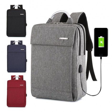 Computer bag gift wholesale new silver standard metal portable large capacity backpack rechargeable business multifunctional Backpack