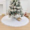 Cross border new pure white fluffy Christmas Tree Skirt ornaments holiday decorations falling water roll bundle wool Tree Skirt