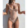 new foreign trade cross-border swimsuit women Europe and America Amazon hot pure color women sexy swimsuit women one piece