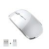 Manufacturer's stock new type-C wireless mouse + 2.4G dual receiver charging mute for cross-border E-commerce