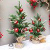 Cross border new Christmas decorations 40cm snow pine cone Mini Christmas tree desktop small Christmas tree decorations