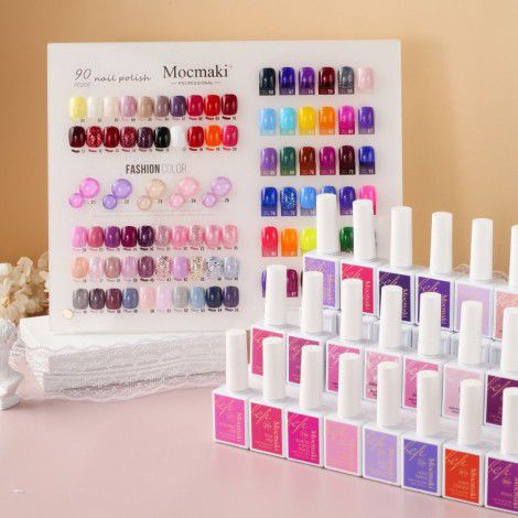 Nail polish glue set summer Japanese nail polish glue full set 90 color nail shop special phototherapy glue nail glue wholesale