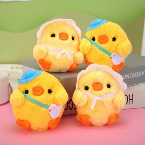 Cross border supply cute new chubby chicken plush toys doll pendant key chain manufacturer wholesale