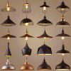 Loft creative single head iron pot cover simple restaurant lighting American retro Nordic Industrial wine bar Chandelier