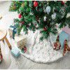 Cross border new pure white Sequin Tree Skirt Snowflake Christmas Tree Skirt Christmas tree base Decoration Christmas decorations