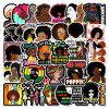 50 inspirational black girl luggage stickers bicycle scooter car waterproof decoration graffiti stickers