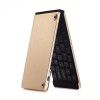 F66 wireless Bluetooth folding keyboard aluminum alloy folding mini keyboard double folding Bluetooth keyboard flat panel keyboard