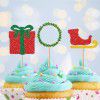 New cross border christmas cake card Christmas cake card dessert table cake decoration birthday party supplies