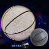 Cross border holographic reflective luminous fluorescent basketball rainbow sky net red cool Tiktok No. 7 blue ball spot