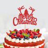New cross border christmas cake card Christmas cake card dessert table cake decoration birthday party supplies