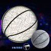 Cross border holographic reflective luminous fluorescent basketball rainbow sky net red cool Tiktok No. 7 blue ball spot