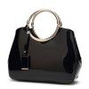 European and American new trends bright surface lacquer leather lifting ring women's bag cross arm bill of lading shoulder bag manufacturers wholesale cross-border foreign trade funds