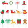 New cross border christmas cake card Christmas cake card dessert table cake decoration birthday party supplies