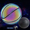 Cross border holographic reflective luminous fluorescent basketball rainbow sky net red cool Tiktok No. 7 blue ball spot