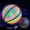 Cross border holographic reflective luminous fluorescent basketball rainbow sky net red cool Tiktok No. 7 blue ball spot