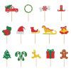New cross border christmas cake card Christmas cake card dessert table cake decoration birthday party supplies