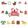 New cross border christmas cake card Christmas cake card dessert table cake decoration birthday party supplies