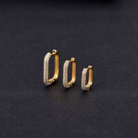 Advanced sense earrings earrings plated zircon 14K Gold Earrings New Chinese 18K Gold Earrings female Earrings accessories
