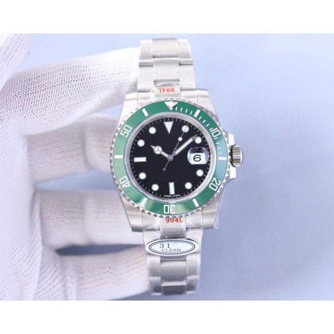 Laojia fine steel fully automatic mechanical water ghost watch male 316 steel strip luminous green ghost nigger blue ghost foreign trade