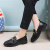 In the spring of 2022, the new-style Lefu shoes for female students have round heads and wear British style small leather shoes and square heel casual single shoes 