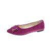 Single shoes: Women's large size foreign trade new pointed flat shoes in spring, summer, autumn and winter of 2022, women's Suede multi-color single shoes 4243